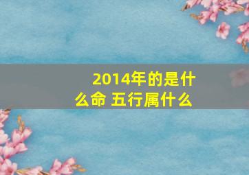 2014年的是什么命 五行属什么